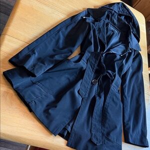 Chic Black Hooded Jacket